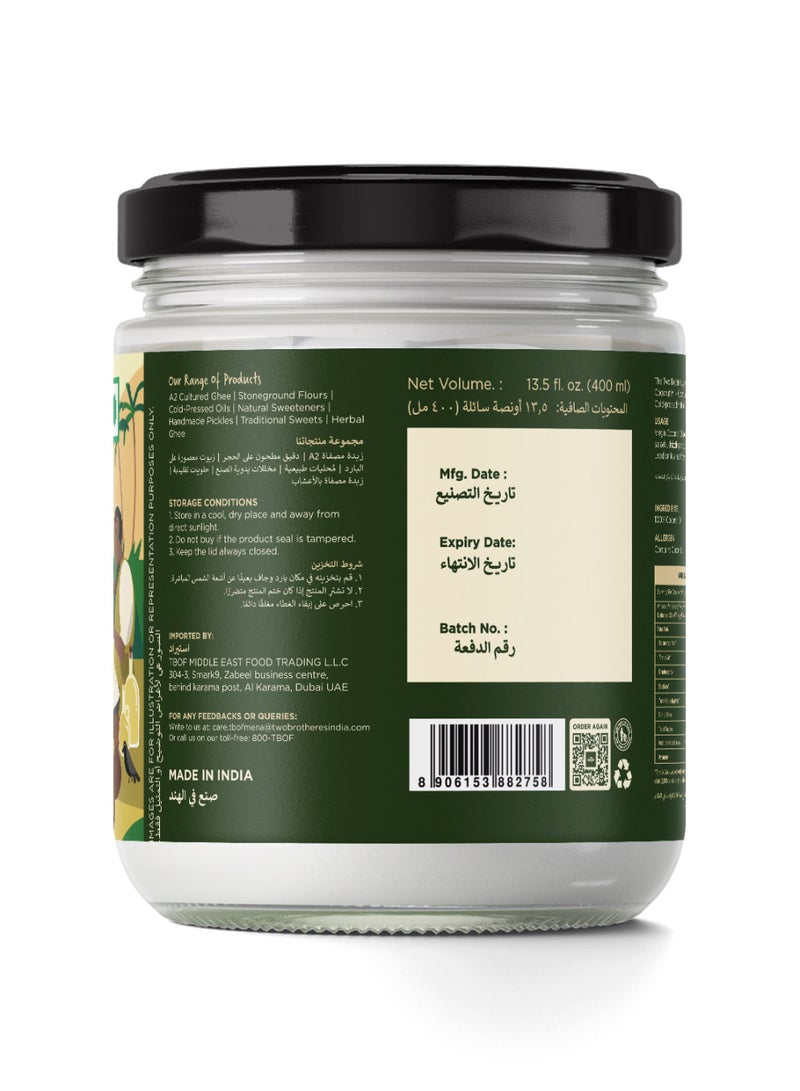 TWO BROTHERS Virgin Coconut Oil 400ml - Image 3